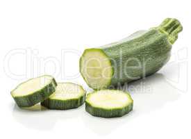 Fresh Zucchini isolated on white