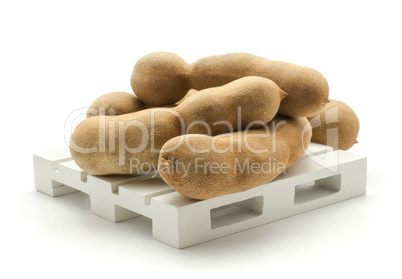 Tamarind fruit isolated on white