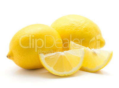 Fresh lemon isolated on white