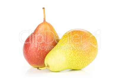 Fresh Raw red pear isolated on white