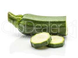 Fresh Zucchini isolated on white