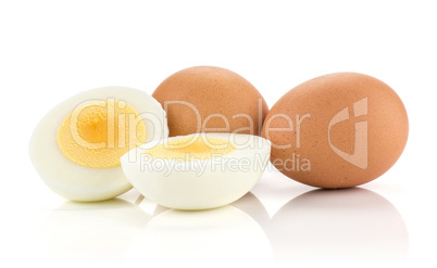 Fresh Chicken Egg isolated on white