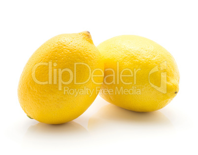 Fresh lemon isolated on white