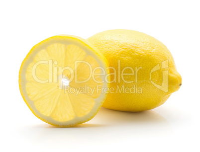 Fresh lemon isolated on white