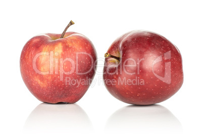 Fresh raw apple red delicious isolated on white