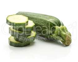 Fresh Zucchini isolated on white