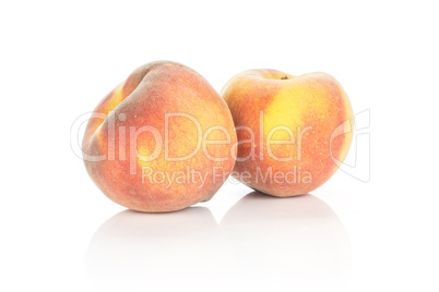 Fresh Raw yellow peach isolated on white