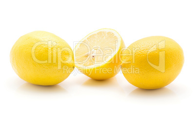 Fresh lemon isolated on white