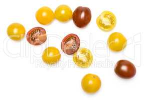 Fresh cherry tomato isolated on white