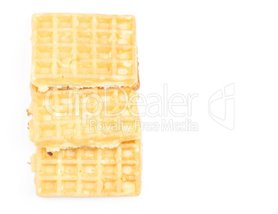 Fresh Waffle isolated on white