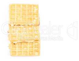 Fresh Waffle isolated on white