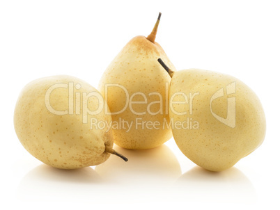 Fresh Nashi Pear isolated on white