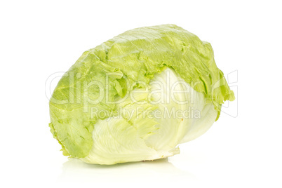 Fresh Raw Iceberg Lettuce isolated on white