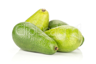 fresh Raw smooth avocado isolated on white