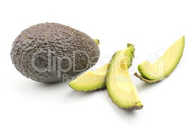 Fresh purple avocado isolated on white