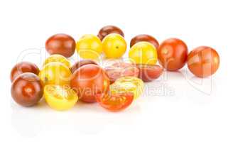 Fresh cherry tomato isolated on white