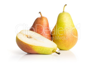 Fresh Raw red pear isolated on white