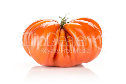 Fresh Raw Beef Tomato isolated on white