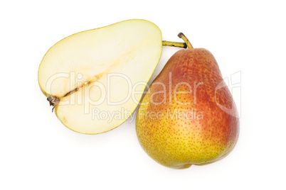 Fresh Raw red pear isolated on white