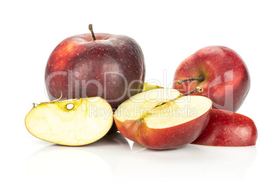 Fresh raw apple red delicious isolated on white