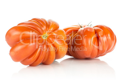 Fresh Raw Beef Tomato isolated on white