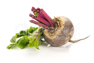 Fresh raw red beetroot isolated on white