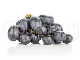 Fresh Black Wine Grapes isolated on white