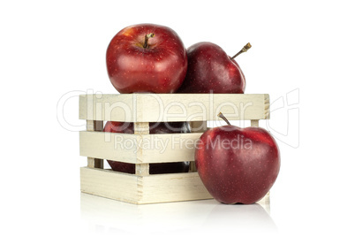 Fresh raw apple red delicious isolated on white