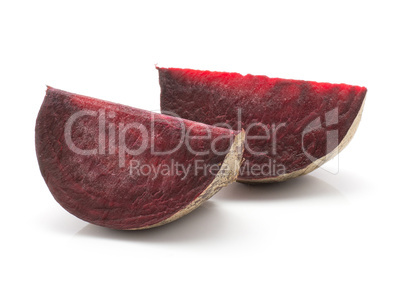 Raw beetroot isolated on white