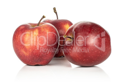 Fresh raw apple red delicious isolated on white