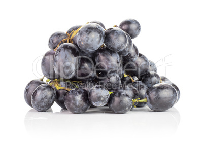 Fresh Black Wine Grapes isolated on white