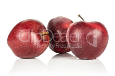 Fresh raw apple red delicious isolated on white