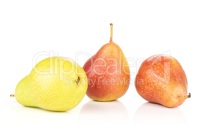 Fresh Raw red pear isolated on white