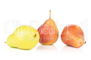 Fresh Raw red pear isolated on white