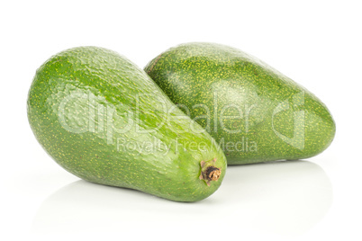 fresh Raw smooth avocado isolated on white