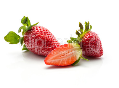 Fresh Strawberry isolated on white