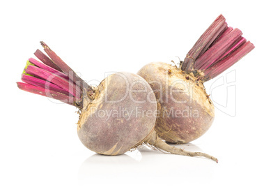 Fresh raw red beetroot isolated on white