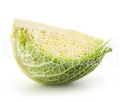 Fresh Savoy Cabbage isolated on white