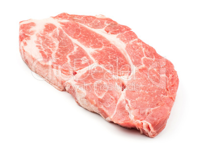 Raw pork meat isolated on white