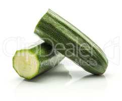 Fresh Zucchini isolated on white