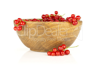 Fresh raw red currant isolated on white