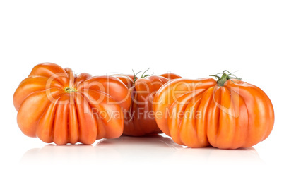 Fresh Raw Beef Tomato isolated on white