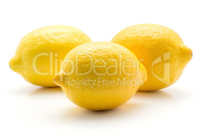 Fresh lemon isolated on white