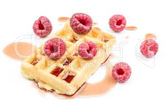 Fresh Waffle isolated on white