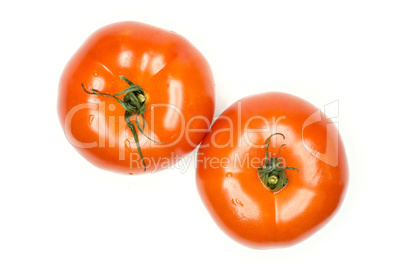 Fresh raw Tomato (La Parcela variety) isolated on white