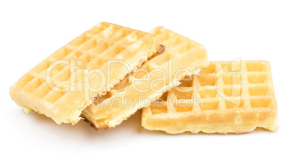 Fresh Waffle isolated on white