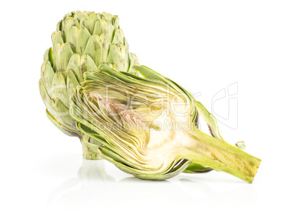 Fresh raw artichoke isolated on white