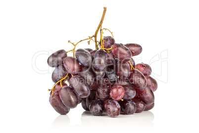 Raw fresh red globe grape isolated on white