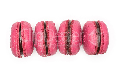 Colourful French macaron (macroon) isolated on white