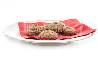 Coco cookie isolated on white